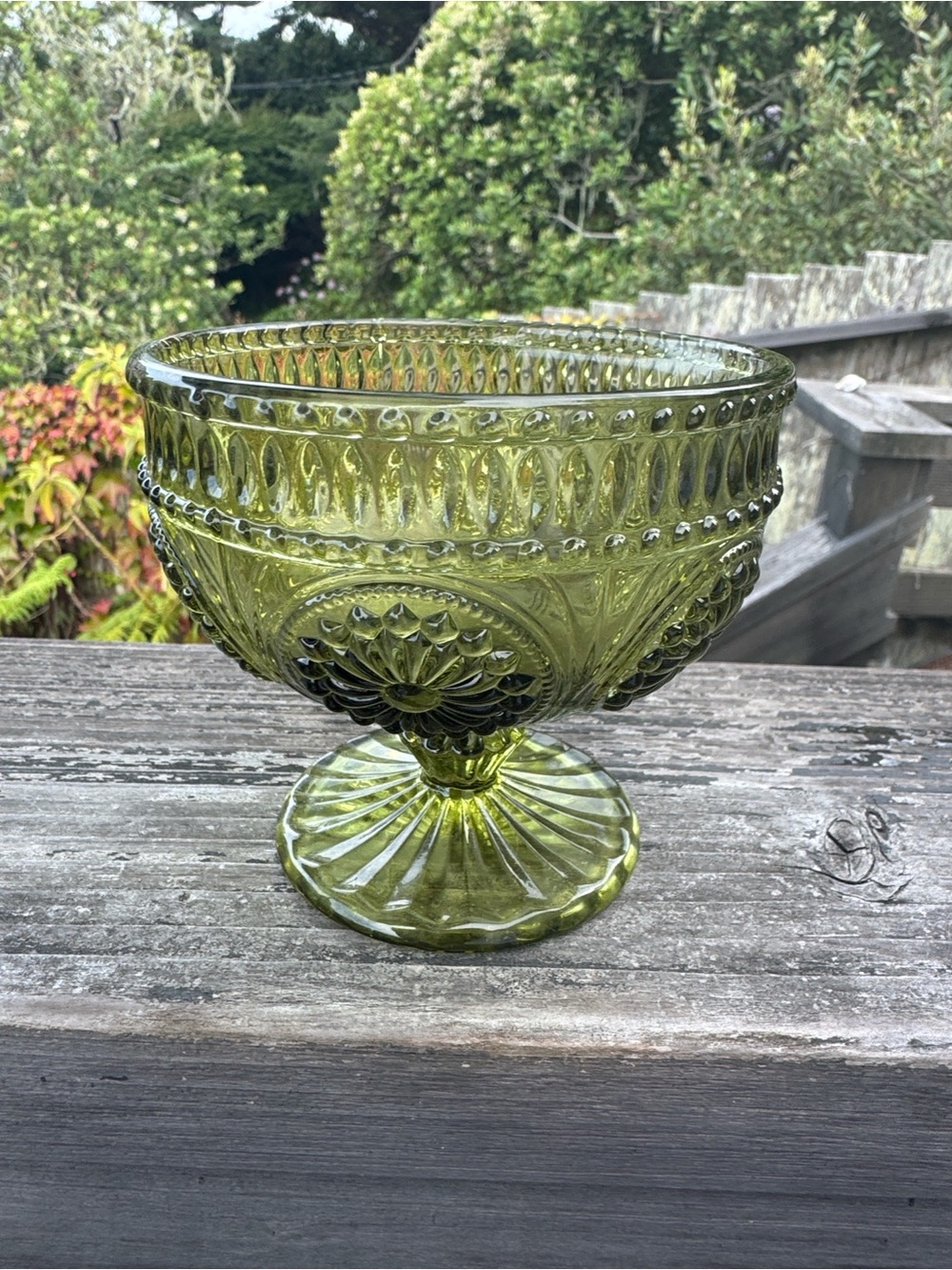 Godinger Modern Vintage Pressed Glass Compote Set of 3